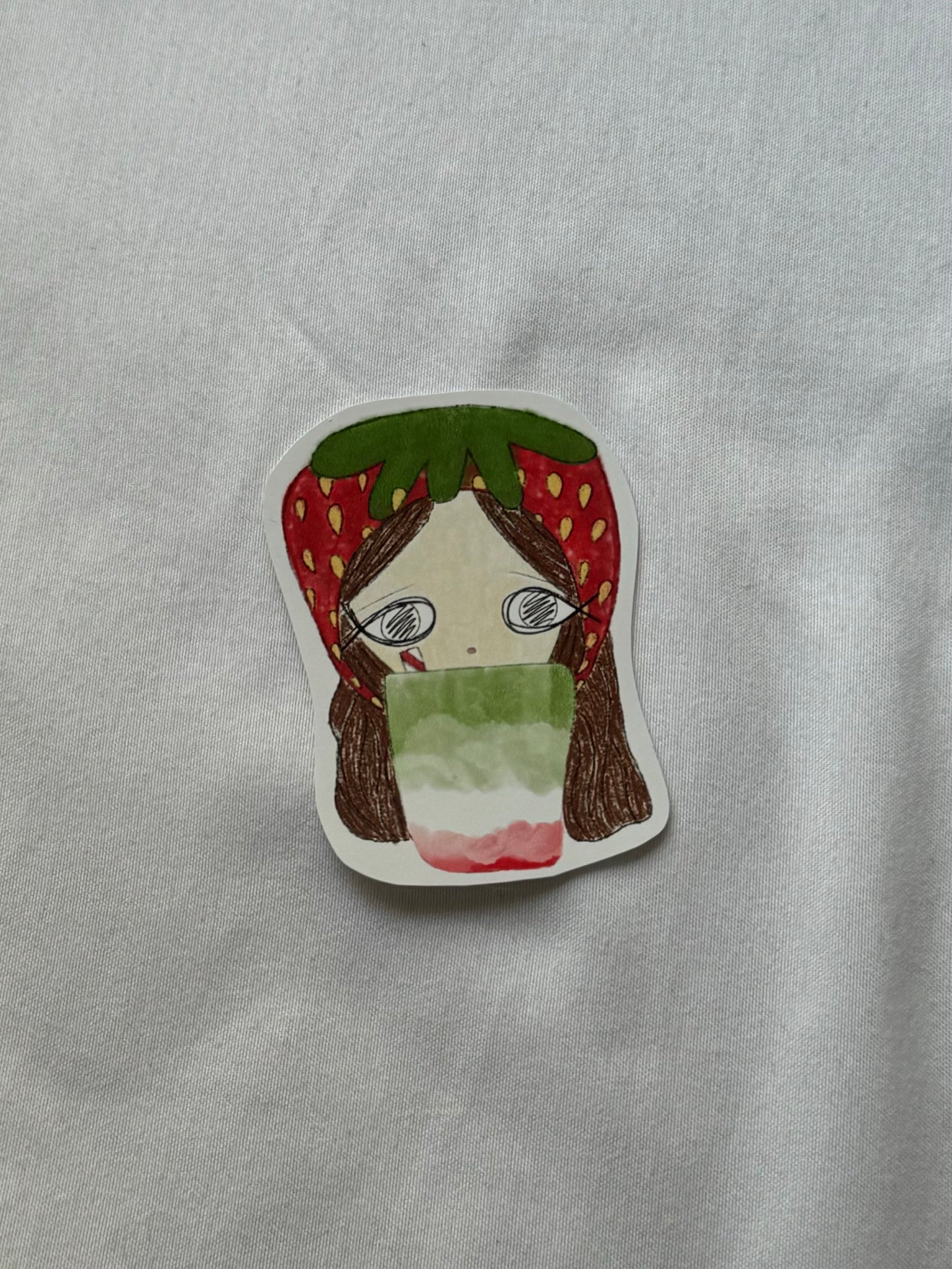 Strawberry Matcha Missy Sticker