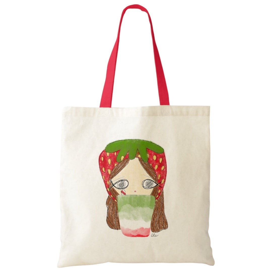 Strawberry Matcha Missy Tote Bag